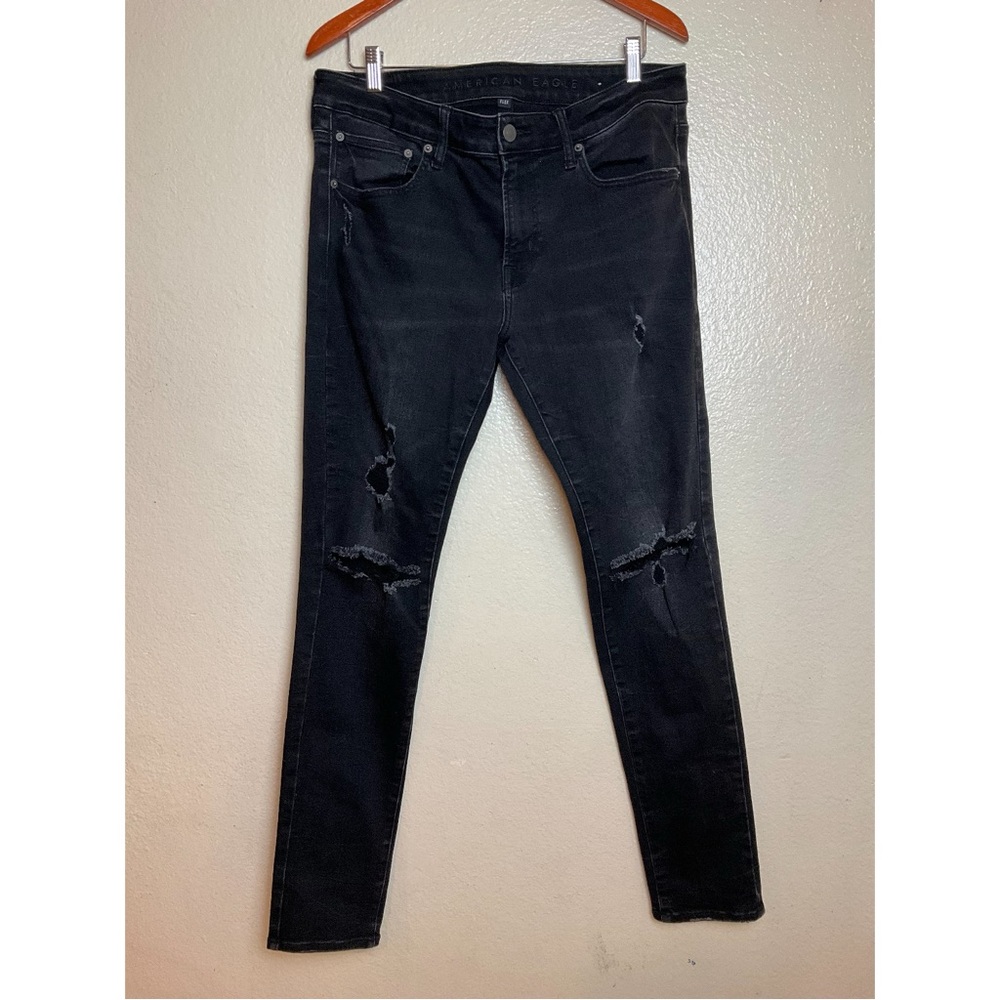 New American Eagle Distressed Skinny Jeans SIZE 34x34